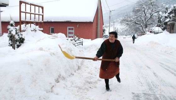 Лопату у руке – Милица не чека помоћ ( Фото: Д. Гагричић)